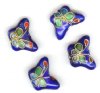 4 11x17mm Royal Blue Cloisonné Butterfly Beads